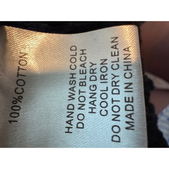 All Row Heavy Knit Ribbed Cotton Dress Midi Black Slit Size Small Chunky Sweater - Picture 6 of 6